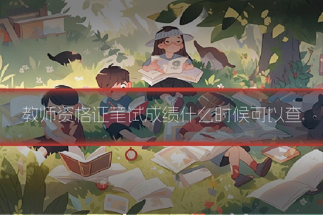 教师资格证笔试成绩什么时候可以查
