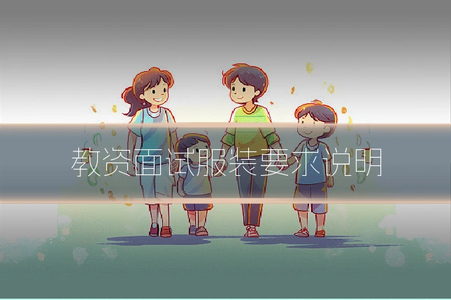 教资面试服装要求说明