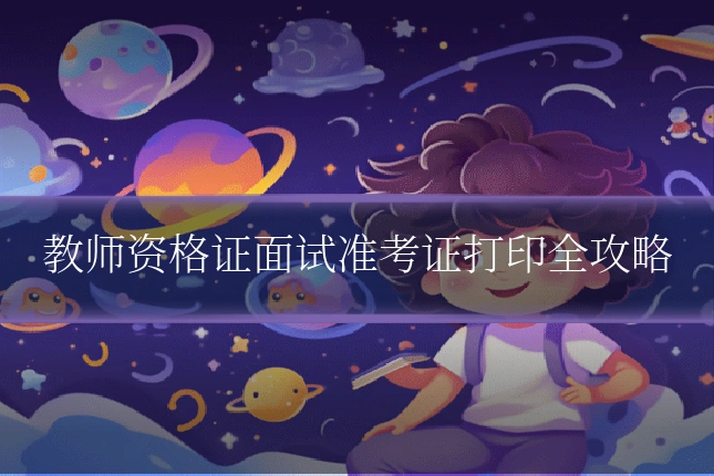 教师资格证面试准考证打印全攻略