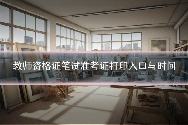 教师资格证笔试准考证打印入口与时间