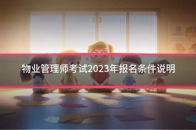 物业管理师考试2023年报名条件说明