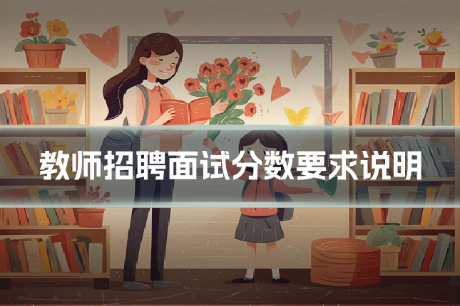 教师招聘面试分数要求说明
