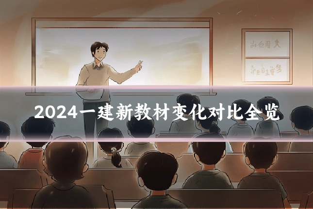 2024一建新教材变化对比全览