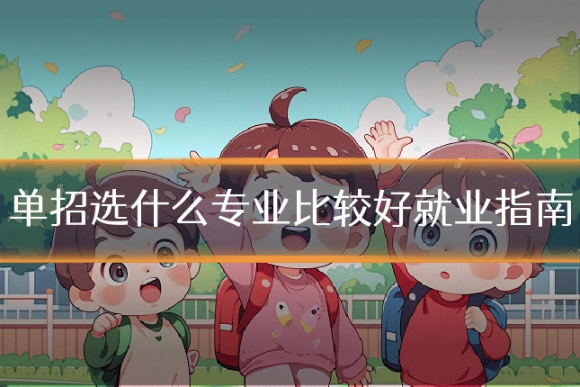 单招选什么专业比较好就业指南