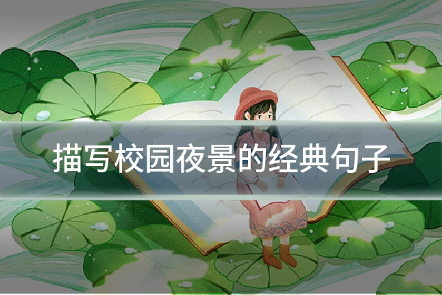 描写校园夜景的经典句子