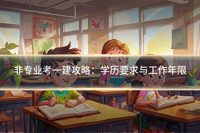 非专业考一建攻略：学历要求与工作年限