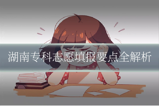 湖南专科志愿填报要点全解析