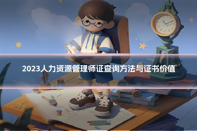 2023人力资源管理师证查询方法与证书价值