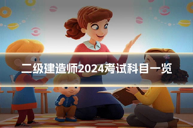 二级建造师2024考试科目一览