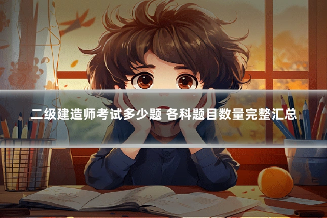 二级建造师考试多少题 各科题目数量完整汇总