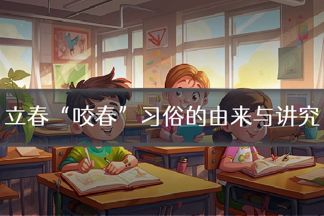 立春“咬春”习俗的由来与讲究