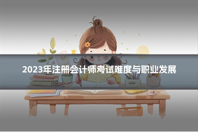 2023年注册会计师考试难度与职业发展