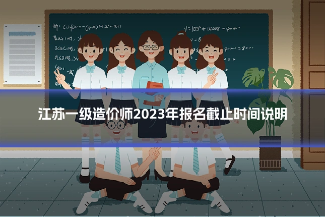 江苏一级造价师2023年报名截止时间说明