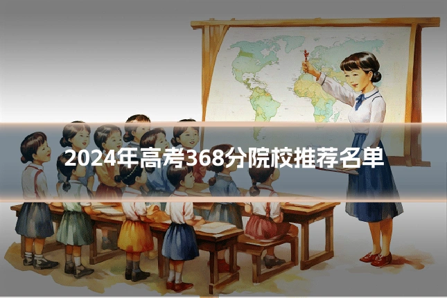 2024年高考368分院校推荐名单