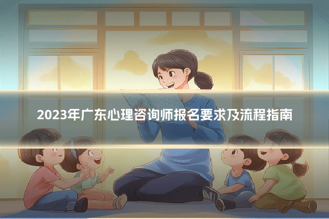 2023年广东心理咨询师报名要求及流程指南