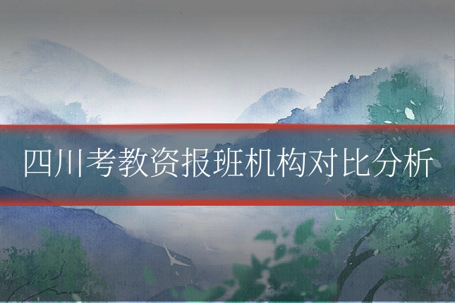 四川考教资报班机构对比分析