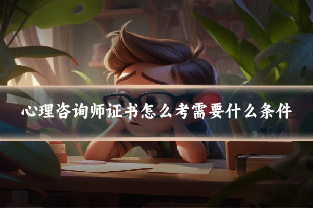 心理咨询师证书怎么考需要什么条件