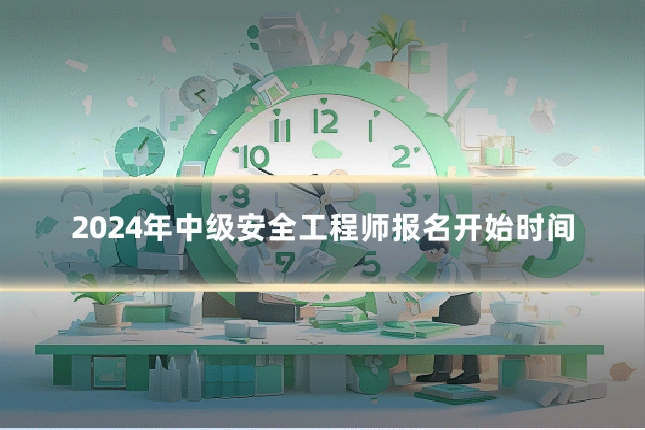 2024年中级安全工程师报名开始时间