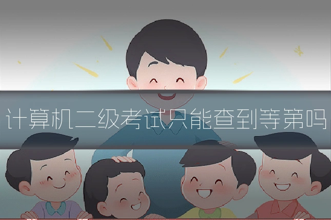 计算机二级考试只能查到等第吗