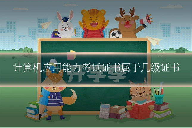计算机应用能力考试证书属于几级证书