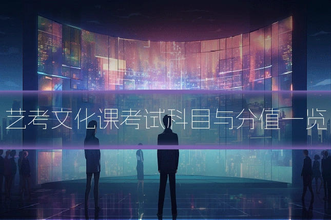 艺考文化课考试科目与分值一览