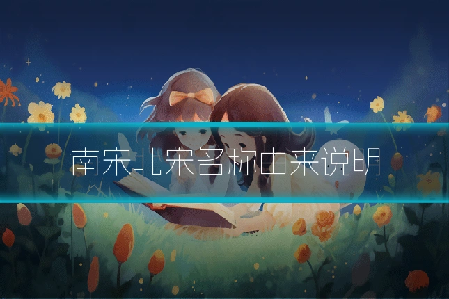 南宋北宋名称由来说明