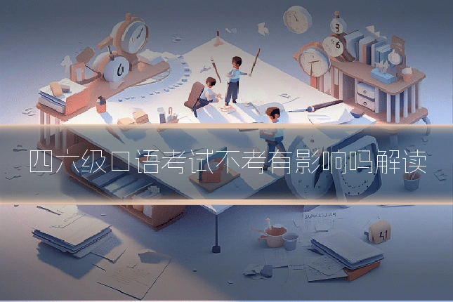 四六级口语考试不考有影响吗解读