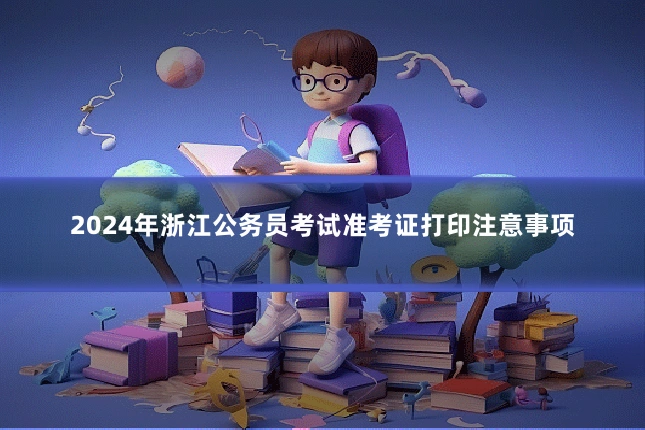 2024年浙江公务员考试准考证打印注意事项
