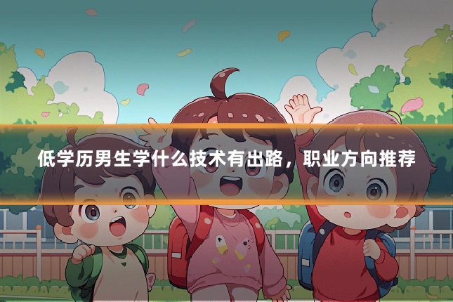 低学历男生学什么技术有出路，职业方向推荐
