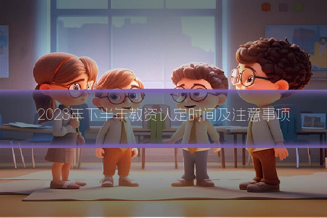 2023年下半年教资认定时间及注意事项