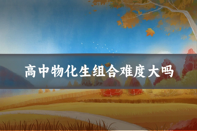高中物化生组合难度大吗