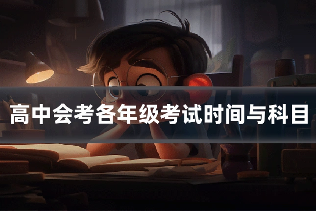 高中会考各年级考试时间与科目