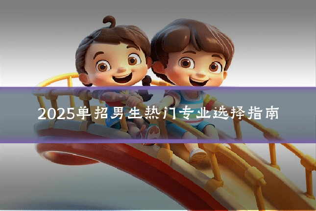 2025单招男生热门专业选择指南