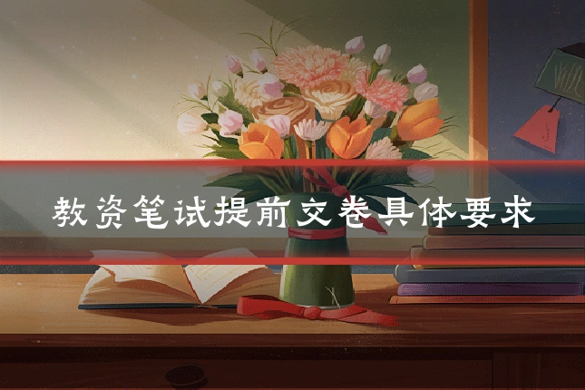教资笔试提前交卷具体要求