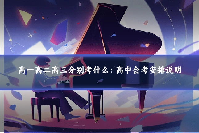 高一高二高三分别考什么：高中会考安排说明