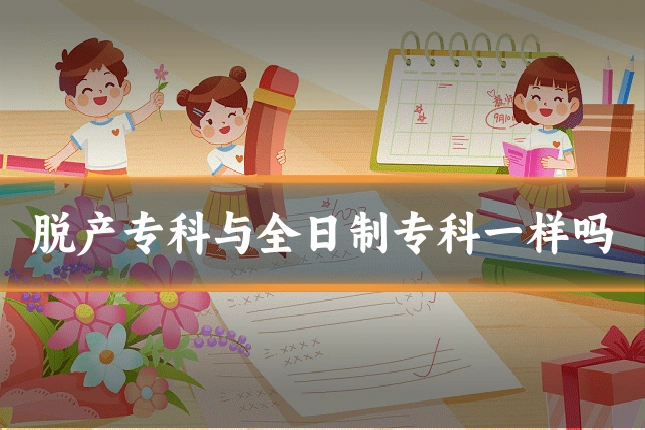 脱产专科与全日制专科一样吗