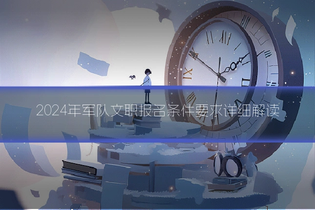 2024年军队文职报名条件要求详细解读