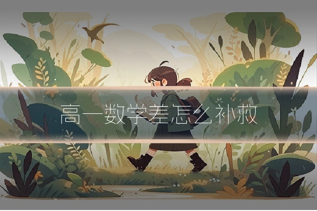 高一数学差怎么补救