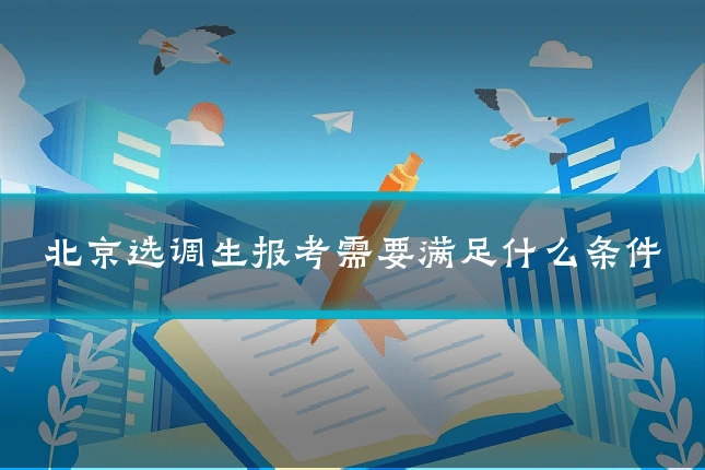 北京选调生报考需要满足什么条件
