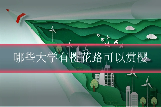哪些大学有樱花路可以赏樱