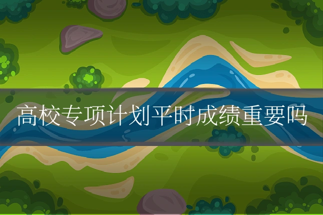 高校专项计划平时成绩重要吗