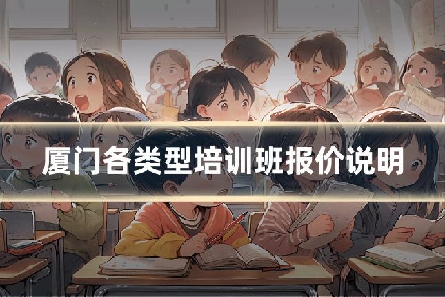 厦门各类型培训班报价说明