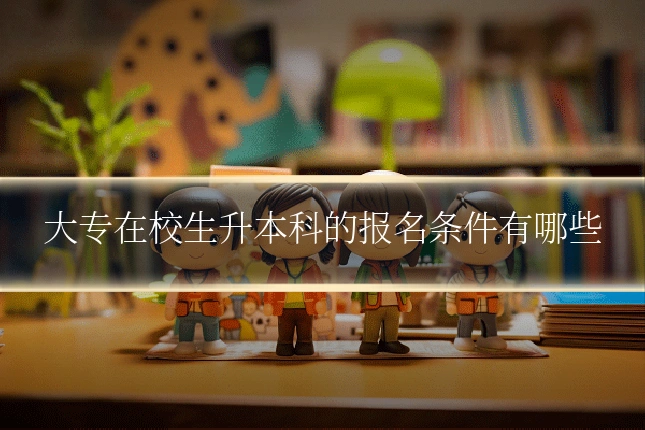 大专在校生升本科的报名条件有哪些