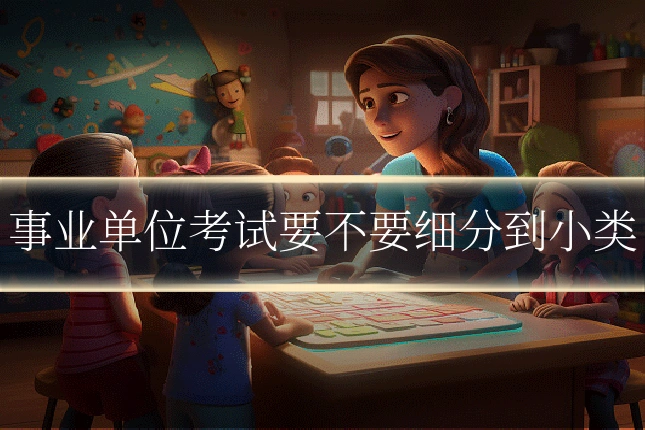 事业单位考试要不要细分到小类