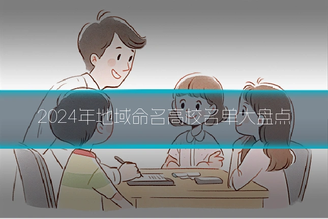 2024年地域命名高校名单大盘点
