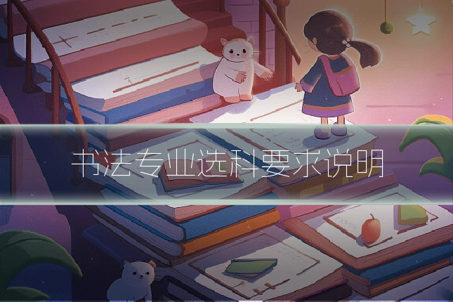 书法专业选科要求说明