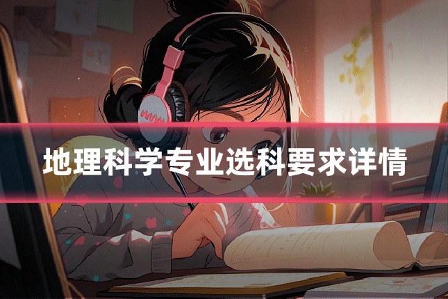 地理科学专业选科要求详情