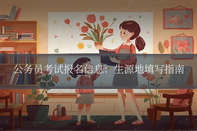 公务员考试报名信息:生源地填写指南