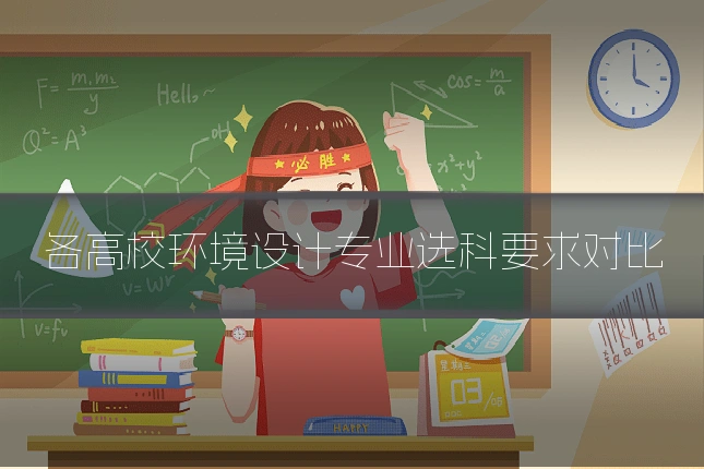 各高校环境设计专业选科要求对比