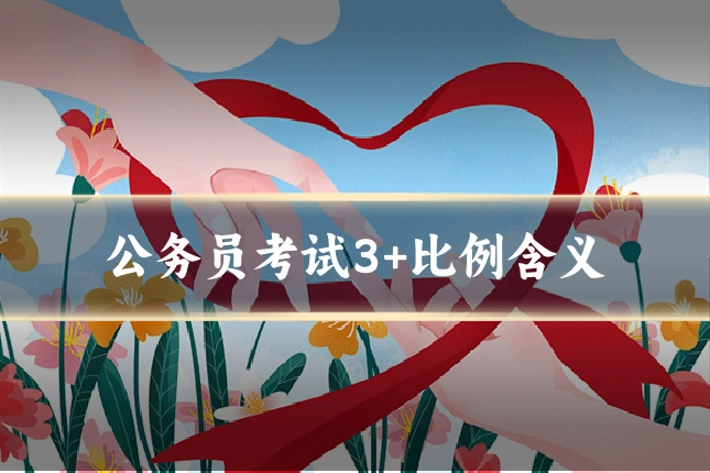 公务员考试3+比例含义